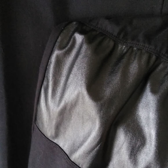 Allen B. Leggings Black w/Faux Leather Size L XL - Picture 6 of 6